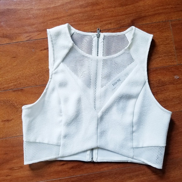 DO+BE Tops - 🎈Do+Be white mesh crop top NWT